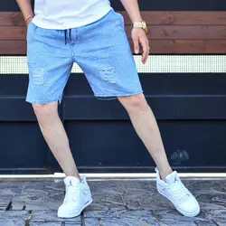 شلوارک جین مردانه آبی کد 14402