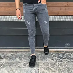 شلوار جین مردانه خاکستری کد 14795