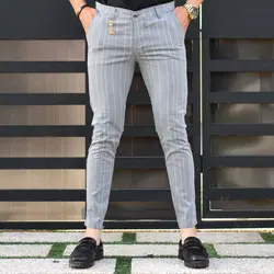 شلوار دیپلمات مردانه طوسی کد 14549