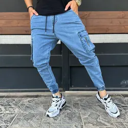 شلوار اسلش مردانه NEW YORK آبی کد 14943