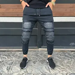 شلوار اسلش مردانه پرچی ذغالی کد 14939