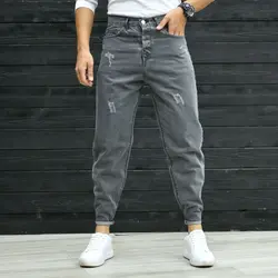 شلوار جین مردانه مام خاکستری کد 15028