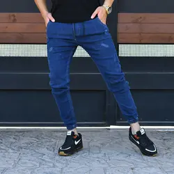 شلوار اسلش جین مردانه سرمه ای کد 15287