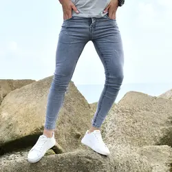 شلوار جین مردانه خاکستری کد 15333