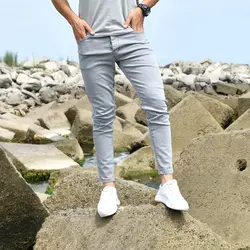 شلوار جین مردانه طوسی کد 15345