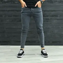 شلوار جین مردانه خاکستری کد 15341