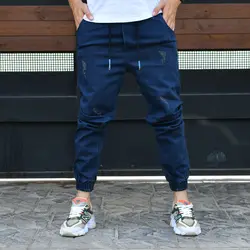 شلوار اسلش جین مردانه سرمه ای کد 15896