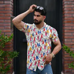 پیراهن مردانه هاوایی کد 16201