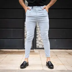 شلوار مردانه آبی روشن کد 16187