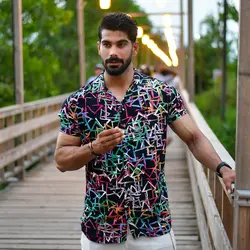 پیراهن مردانه هاوایی کد 16318