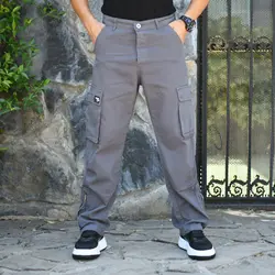 شلوار جین کارگو خاکستری کد 16546