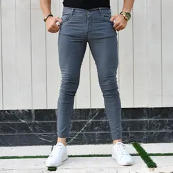 شلوار جین مردانه خاکستری کد 16717