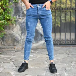 شلوار جین مردانه آبی کد 15891