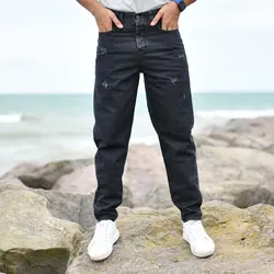 شلوار جین مردانه مام ذغالی کد 17044