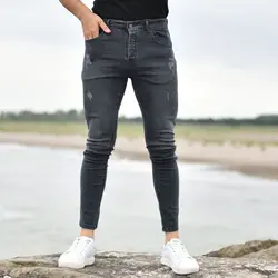 شلوار جین مردانه ذغالی کد 17042