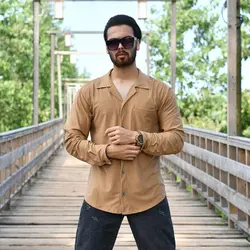 پیراهن مردانه نسکافه ای کد 17134