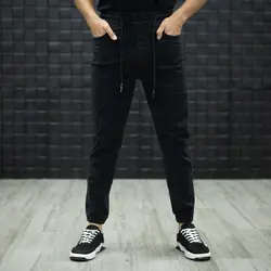 شلوار اسلش جین مردانه برشکا ذغالی کد 17726