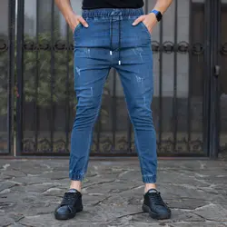 شلوار اسلش جین مردانه آبی کد 17881