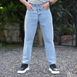 شلوار جین مردانه مام آبی کد 18258