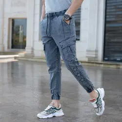 شلوار اسلش جین مردانه خاکستری کد 18333