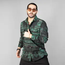 پیراهن مردانه پشمی سرخپوستی کد 18445