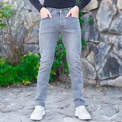 شلوار جین مردانه خاکستری کد 18719