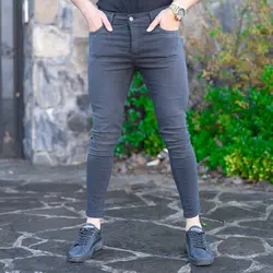 شلوار جین مردانه ذغالی کد 19047