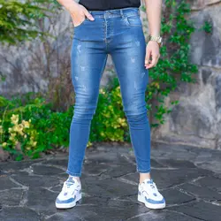 شلوار جین مردانه آبی کد 19025