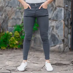 شلوار جین مردانه خاکستری کد 19309