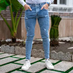 شلوار جین مردانه آبی کد 19298