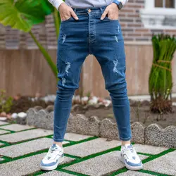 شلوار جین مردانه آبی کد 19260