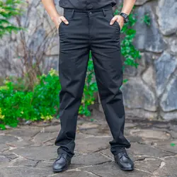 شلوار کتان مردانه پولو مشکی کد 19434