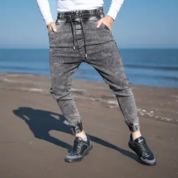 شلوار اسلش جین مردانه خاکستری کد 19530