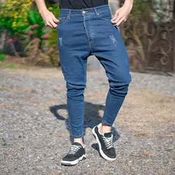 شلوار جین مردانه سرمه ا ی کد 19658