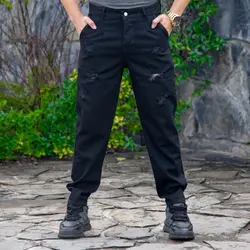 شلوار جین مردانه مام مشکی کد 19828