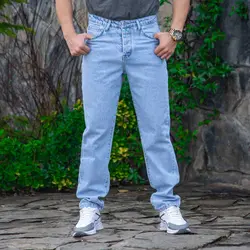 شلوار جین مام مردانه آبی روشن کد 19805