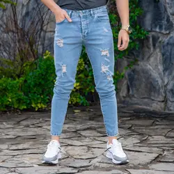 شلوار جین مردانه آبی کد 19816