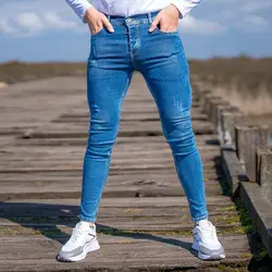 شلوار جین مردانه آبی کد 19958