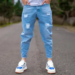 شلوار جین مردانه مام آبی کد 20081