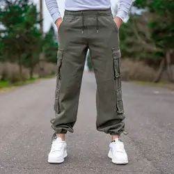 شلوار مردانه کارگو یشمی کد 20085