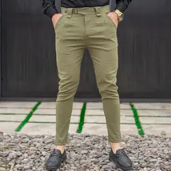 شلوار مردانه زیتونی کد 20069