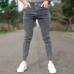 شلوار جین مردانه ذغالی کد 20452