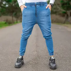 شلوار اسلش جین مردانه آبی کد 20435