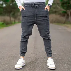 شلوار اسلش جین مردانه ذغالی کد 20433