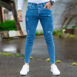 شلوار جین مردانه آبی کد 20678