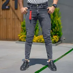 شلوار جین سایز بزرگ مردانه ذغالی کد 20787