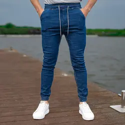 شلوار اسلش جین مردانه آبی تیره کد 20873