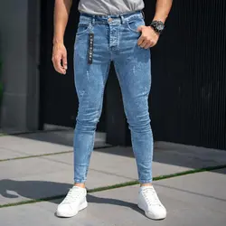 شلوار جین مردانه آبی 21630