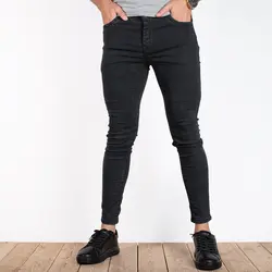 شلوار جین مردانه ذغالی کد 7903