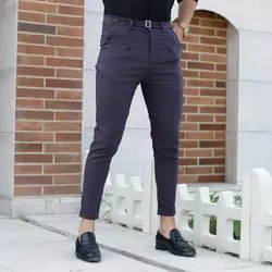 شلوار مردانه بادمجانی کد 9543